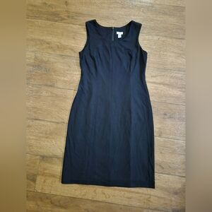 Chico's Size 1 (Med/8) Sheath Dress  Black Sleeveless Versatile Classic Staple